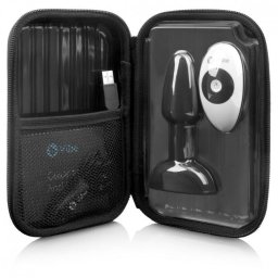 Plug Anal Recarregável C/ Comando B-Vibe Rimming Petite Preto