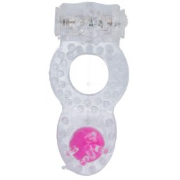 Anel Vibratório Casual Love Vibrating Double Pleasure Transparente