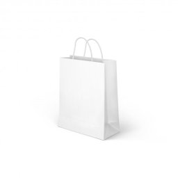Saco de Papel C/ Pegas Branco 23 X 18 cm