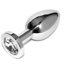 Plug Anal Metal Hard Plug Diamond Clear Pequeno