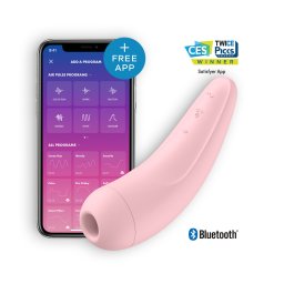 Estimulador Clítoris Recarregável Satisfyer Curvy 2+ C/ APP Rosa