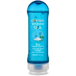 Gel de Massagem Estimulante Control 2 em 1 Massage & Pleasure Mediterranean Sea (200 ml)