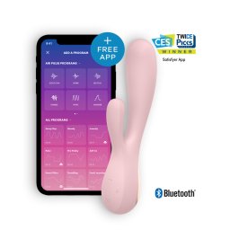 Vibrador Recarregável Satisfyer C/ APP e Bluetooth Mono Flex Malva