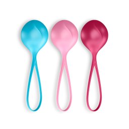 Conjunto de 3 Bolas Ben-Wa Strengthening Balls Satisfyer Coloridas