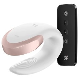 Vibrador Recarregável Satisfyer Double Love Luxury Partner C/ APP Branco