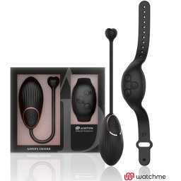 Ovo Vibratório Recarregável Wireless Anne's Desire Rabbit WatchMe Preto
