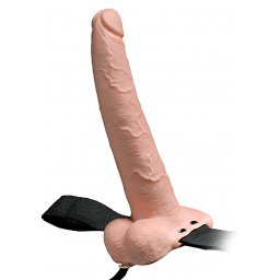 Strap On Fetish Fantasy Oco Recarregável 9" Hollow Rechargeable Branco
