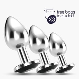 Anal Train Trio Bijou Preto Crushious C/ Bolsas Individuais Grátis