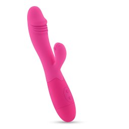 Vibrador Recarregável C/ Estimulador de Clitóris Blossoms Rosa Choque & Lubrificante à Base de Água Crushious