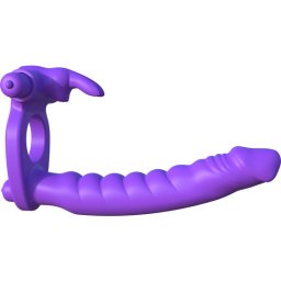 Dildo Dupla Penetração Fantasy C-Ringz Silicone Double Penetrator Rabbit