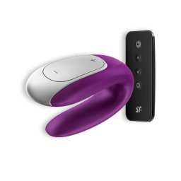 Vibrador Recarregável Double Fun C/ App Satisfyer Roxo