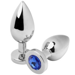 Plug Anal Metal Hard Plug Diamond Azul Cristal Pequeno