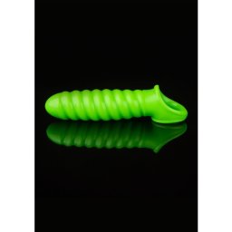 Manga Swirl Stretchy Penis Sleeve 6.2" Ouch! Glow in The Dark