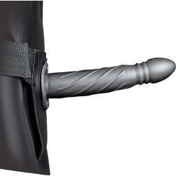 Strap On Ouch! Hollow Strap-On Twisted Metallic Cinzento Metalizado