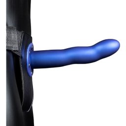 Strap On Ouch! Hollow Strap-On Curved Metallic Azul