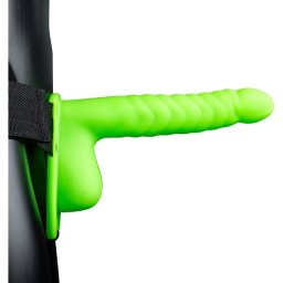 Strap On Ouch! Hollow Strap-On Ribbed Verde Neon