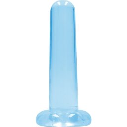 Dildo Crystal Clear Dildo C/ Sucção 5" Real Rock Azul
