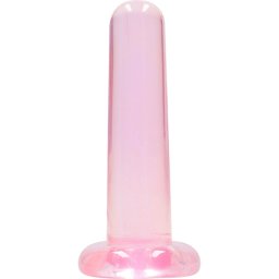 Dildo Crystal Clear Dildo C/ Sucção 5" Real Rock Rosa
