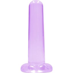 Dildo Crystal Clear Dildo C/ Sucção 5" Real Rock Roxo