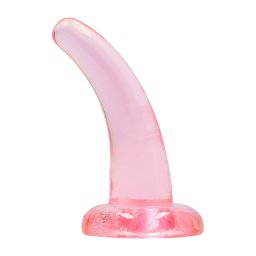Dildo Crystal Clear Dildo C/ Sucção 5" II Real Rock Rosa
