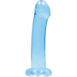 Dildo Crystal Clear Dildo C/ Sucção 7" II Real Rock Azul