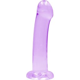 Dildo Crystal Clear Dildo C/ Sucção 7" II Real Rock Roxo