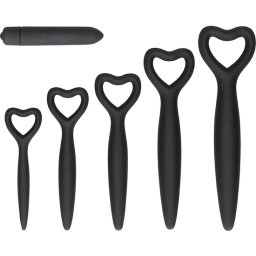 5 Dilatadores Vaginais Ouch! Silicone Vaginal Dilator Set Pretos