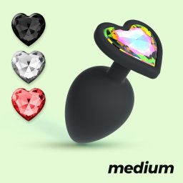 Plug Anal Crushious Cuore C/ 4 Joias Intercambiáveis Médio