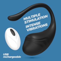 Ovo Vibratório Recarregável C/ Comando Tamago Crushious Preto