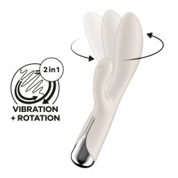Vibrador Recarregável Satisfyer Spinning Rabbit Bege