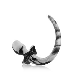 Plug Anal C/ Cauda Oxballs Puppy Tail Beagle Preto & Branco