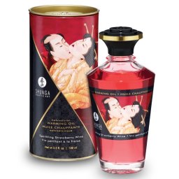 Óleo de Massagem Beijável Shunga Morango Champanhe (100 ml)