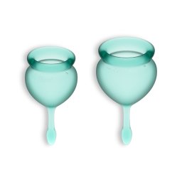 Conjunto de 2 Copos Menstruais Satisfyer Feel Good Verde Escuro