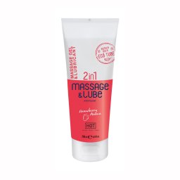 Gel Massagem e Lubrificante 2 em 1 Morango Hot (200 ml)
