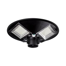 Luminária solar de rua LED com sensor, 15W/6V, 6500K, IP65, preta + controlo remoto