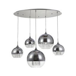 Maytoni P140-PL-170-5-N - Candeeiro suspenso FERMI 5xE27/60W/230V cromado