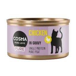 12x80g frango Cosma Pure comida húmida para gatos