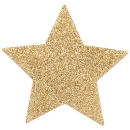 Cobertura Mamilos Flash Glitter Star Bijoux Indiscrets Dourados