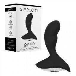 Vibrador Anal Recarregável Geron Simplicity Preto