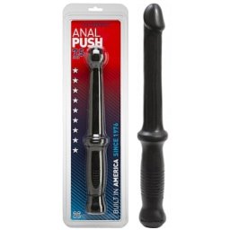 Dildo C/ Cabo Anal Push Preto