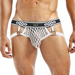 Slip Jock Ring Peep Show Male Power Branco