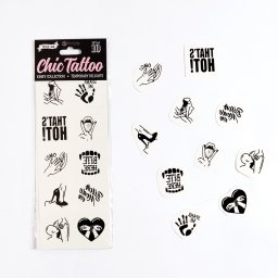 Conjunto de 10 Tuatuagens Temporárias - Kinky Collection Chic Tatton Secret Play