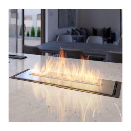 InFire - Lareira embutida BIO 5,5x50 cm 3kW preto