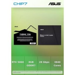 Placa Gráfica - ASUS DUAL RTX5060 OC 8GB GDDR7