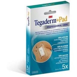 3M Tegaderm +Pad Penso 5x7cm x5 Penso Poliuretano