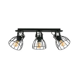 Foco ALANO BLACK 3xE27/60W/230V