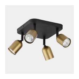 Spot LED TOP 4xGU10/10W/230V dourado/preto