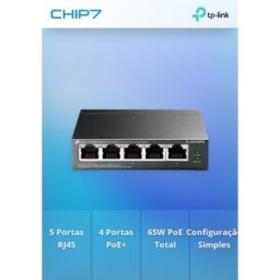 Tp-Link 5-Port Gigabit Easy Smart Switch with 4-Port PoE+ - Preço válido até nova comunicação