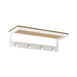 Suporte de parede para toalha com prateleira 10x40 cm branco