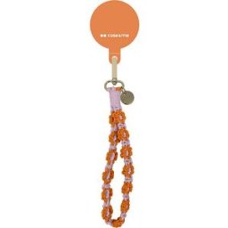 Puro Cordão de Pulso para Smartphone Case and Me - Flores Laranja